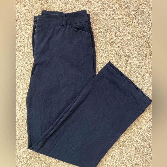 Tribal Black wide leg flare pants w/ stretch - Picture 1 of 6